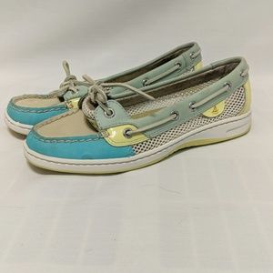 SPERRY Topside Angel Fish Blue/Yellow sz 6